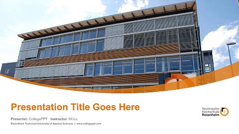 Rosenheim Technical University of Applied Sciences Course/Courseware Creation PPT Template