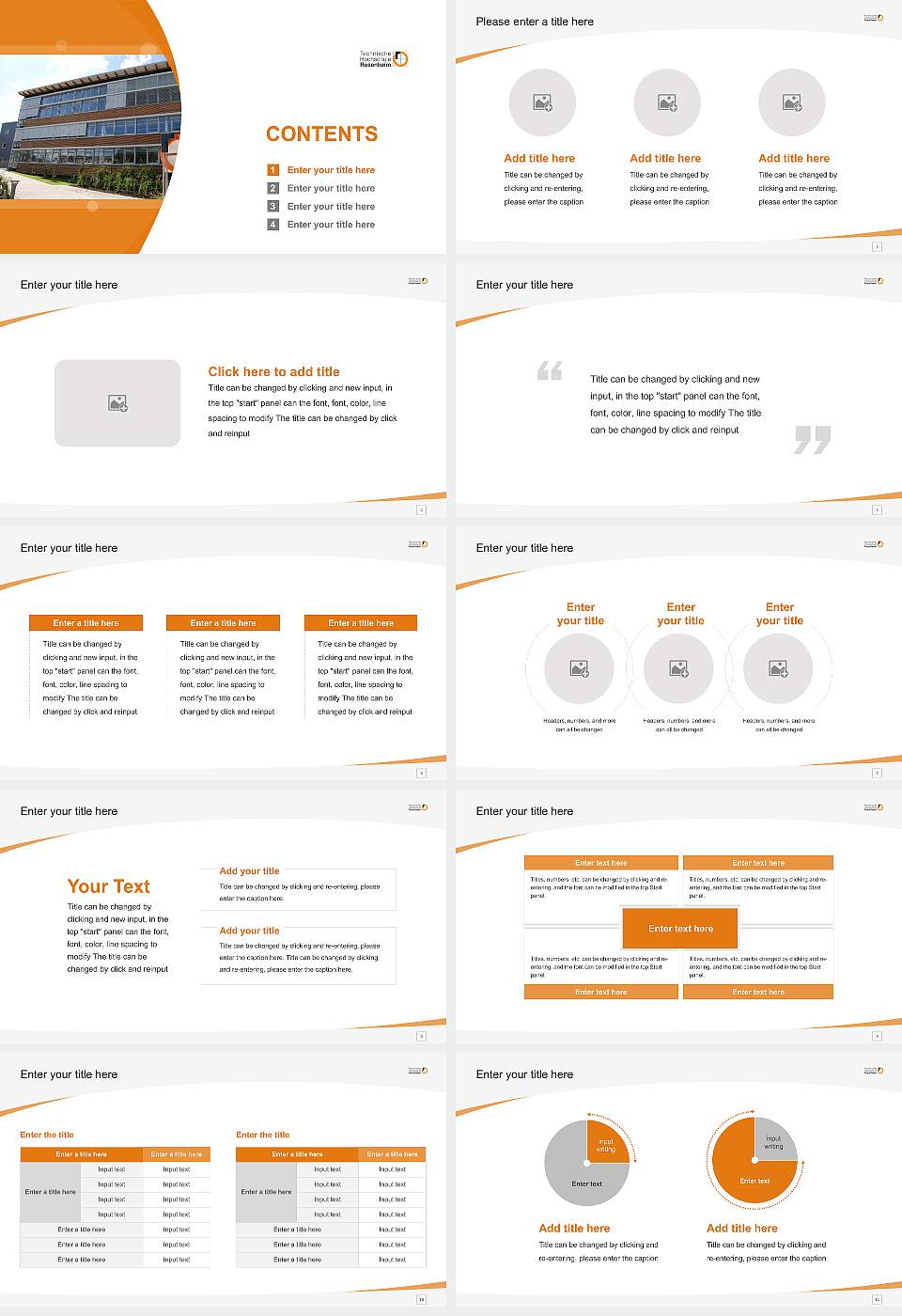Rosenheim Technical University of Applied Sciences Course/Courseware Creation PPT Template16:9 ratio PPT effect preview image2
