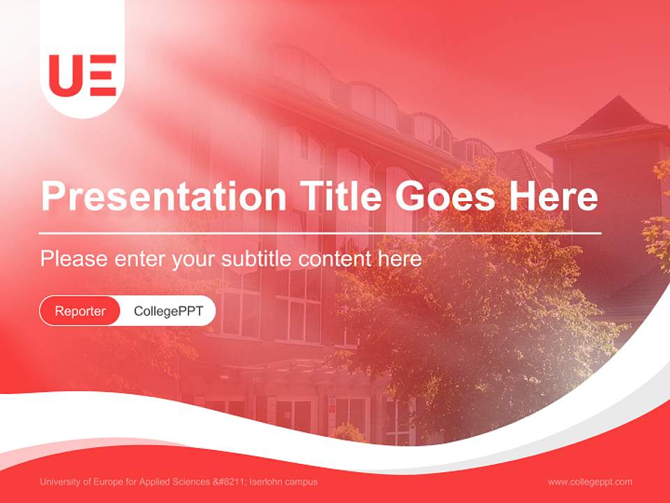 University of Europe for Applied Sciences – Iserlohn campus Lecture Sharing and Networking Event PPT Template4:3 ratio PPT effect preview image4