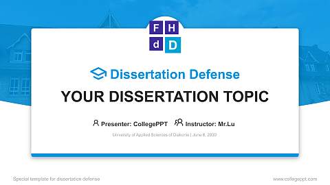 University of Applied Sciences of Diakonie Graduation Thesis Defense PPT Template
