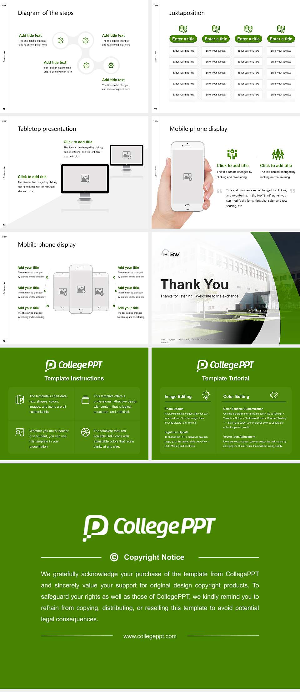 University of Applied Sciences for the Bavarian Economy Competition/Entrepreneurship Contest PPT Template4:3 ratio PPT effect preview image9