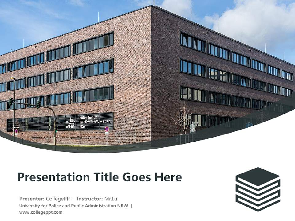 University for Police and Public Administration NRW Course/Courseware Creation PPT Template4:3 ratio PPT effect preview image5