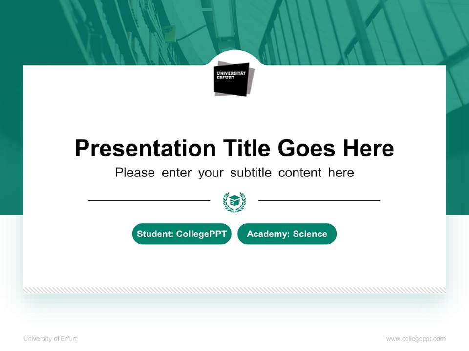 University of Erfurt National Scholarship Defense PPT Template4:3 ratio PPT effect preview image4