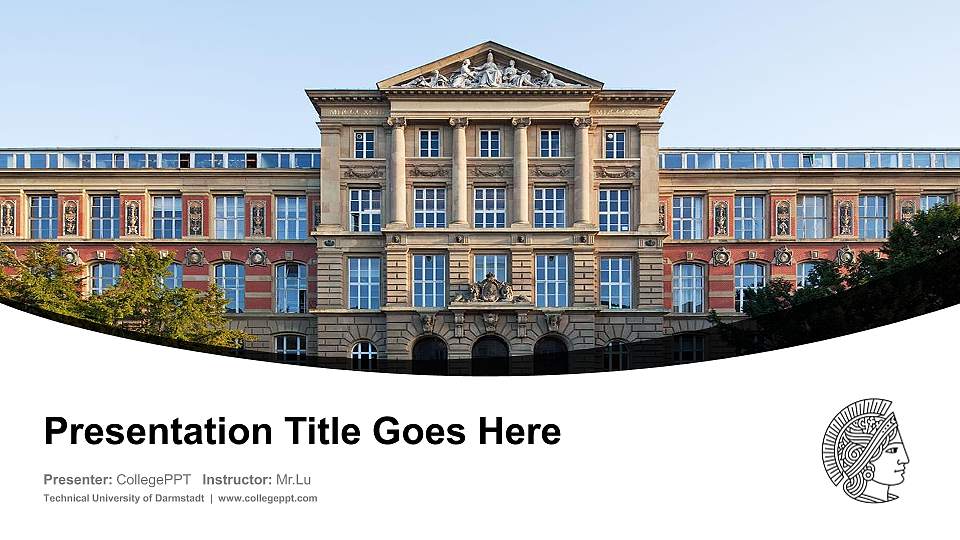 Technical University of Darmstadt Course/Courseware Creation PPT Template16:9 ratio PPT effect preview image