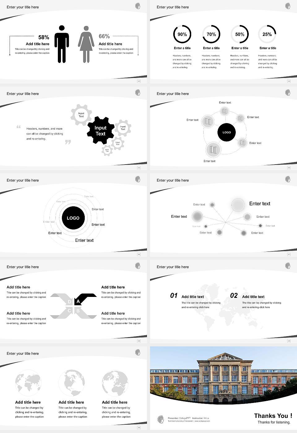 Technical University of Darmstadt Course/Courseware Creation PPT Template16:9 ratio PPT effect preview image4