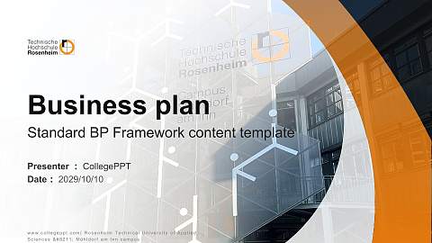 Rosenheim Technical University of Applied Sciences – Mühldorf am Inn campus Competition/Entrepreneurship Contest PPT Template