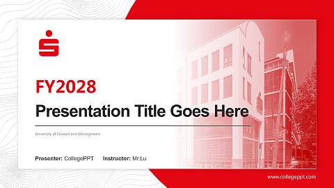 University of Finance and Management Academic Presentation/Research Findings Report PPT Template