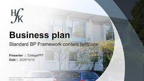 University of Church Music of the Evangelical Church in Baden Competition/Entrepreneurship Contest PPT Template