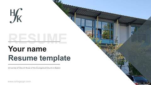 University of Church Music of the Evangelical Church in Baden Resume PPT Template