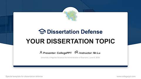 University of Applied Sciences for Administration of Saarland Graduation Thesis Defense PPT Template