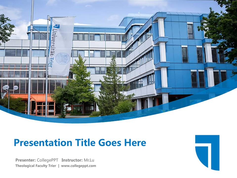 Theological Faculty Trier Course/Courseware Creation PPT Template4:3 ratio PPT effect preview image5