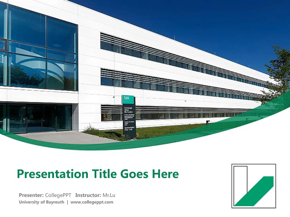 University of Bayreuth Course/Courseware Creation PPT Template4:3 ratio PPT effect preview image5