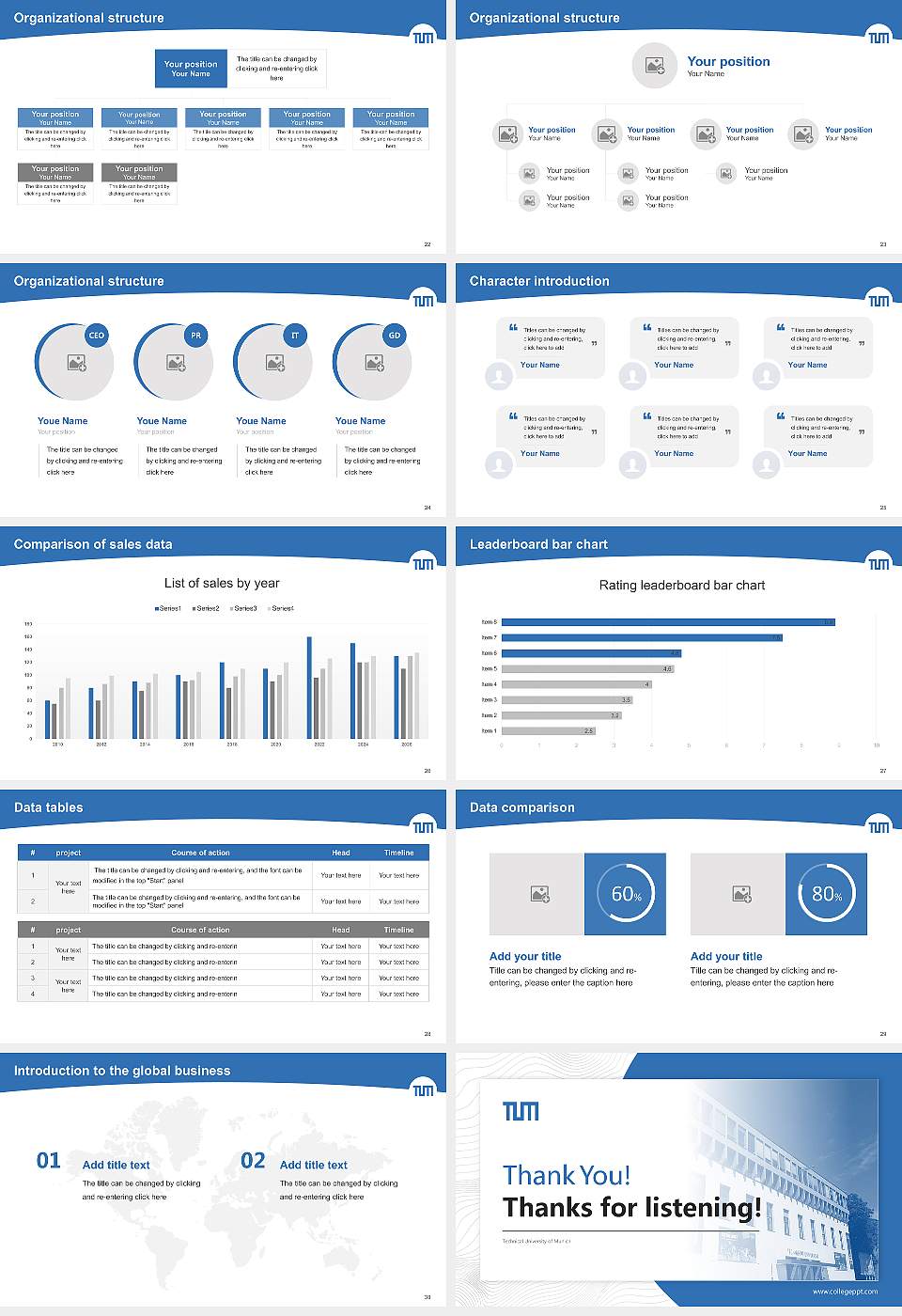 Technical University of Munich Academic Presentation/Research Findings Report PPT Template16:9 ratio PPT effect preview image4