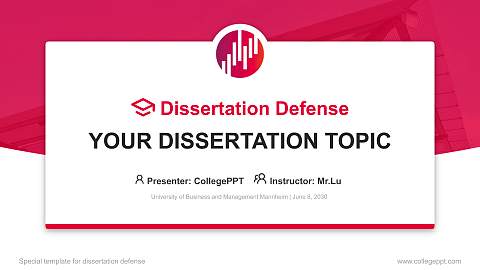 University of Business and Management Mannheim Graduation Thesis Defense PPT Template