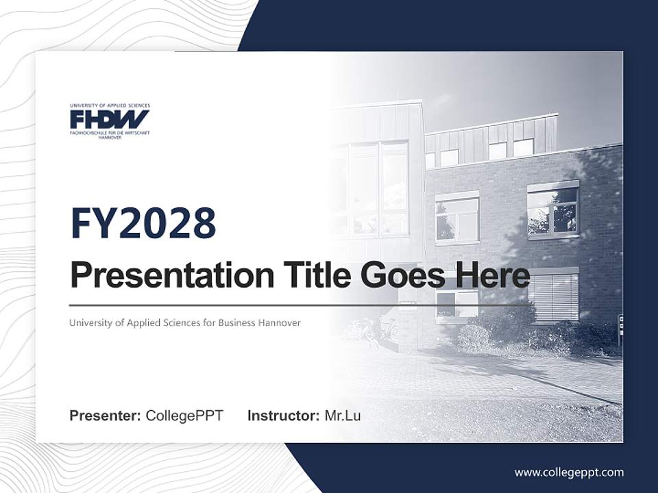 University of Applied Sciences for Business Hannover Academic Presentation/Research Findings Report PPT Template4:3 ratio PPT effect preview image5