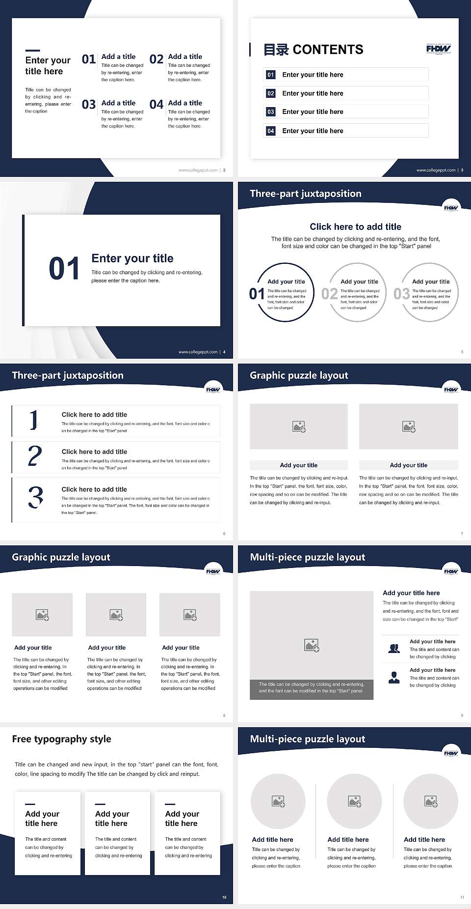 University of Applied Sciences for Business Hannover Academic Presentation/Research Findings Report PPT Template4:3 ratio PPT effect preview image2