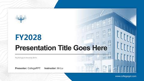 Psychological University Berlin Academic Presentation/Research Findings Report PPT Template