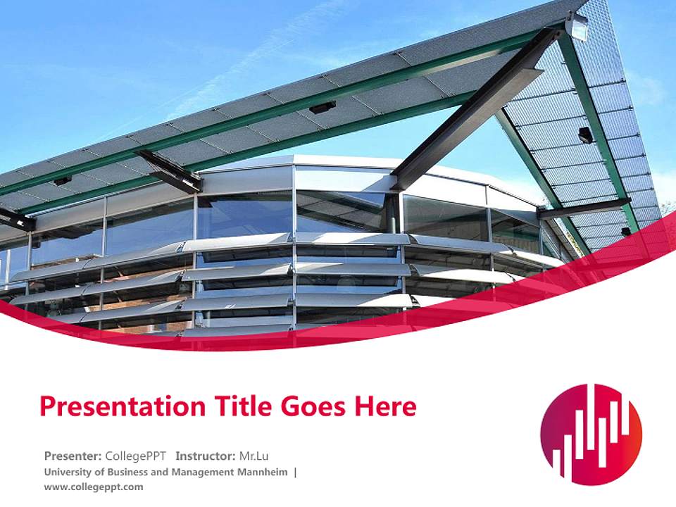 University of Business and Management Mannheim Course/Courseware Creation PPT Template4:3 ratio PPT effect preview image5
