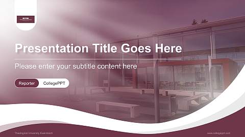 Theological University Ewersbach Lecture Sharing and Networking Event PPT Template