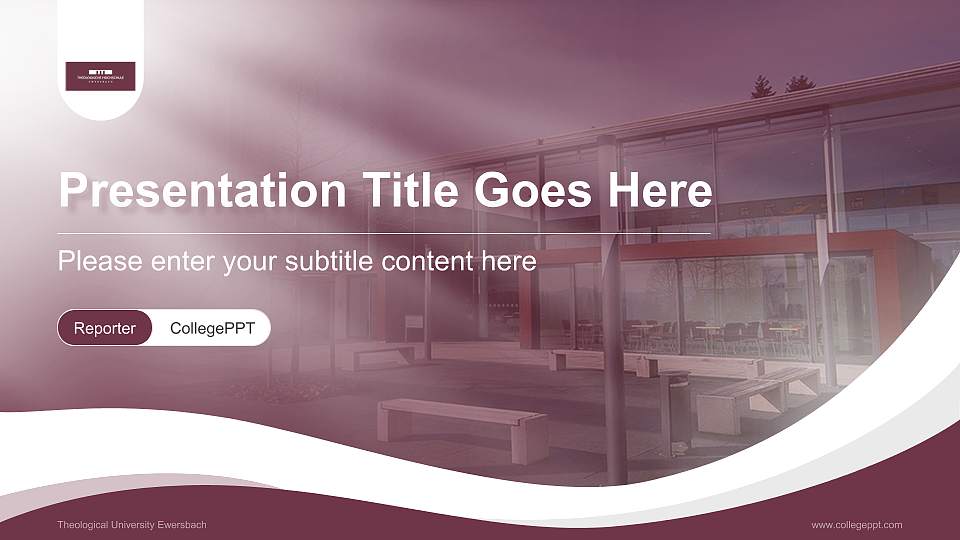 Theological University Ewersbach Lecture Sharing and Networking Event PPT Template16:9 ratio PPT effect preview image