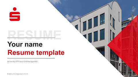 University of Finance and Management Resume PPT Template