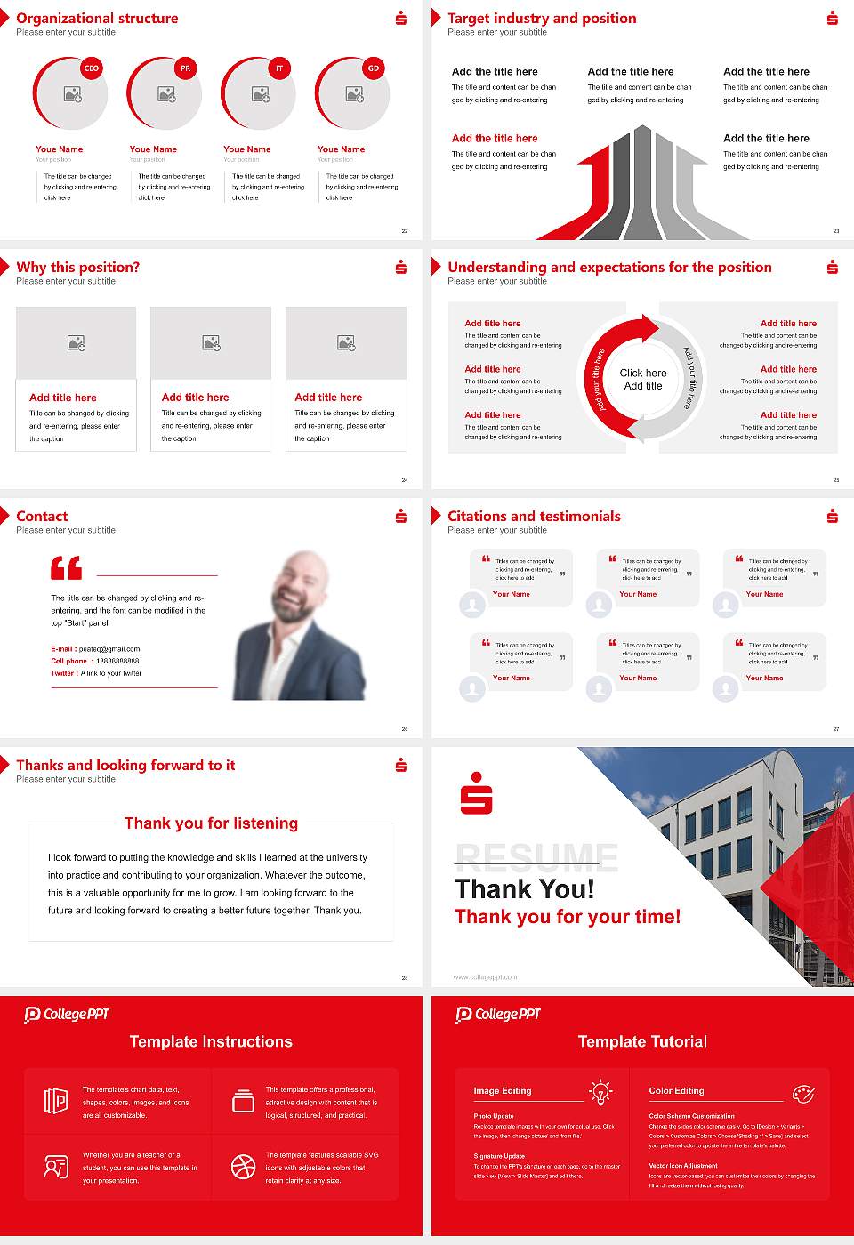 University of Finance and Management Resume PPT Template16:9 ratio PPT effect preview image4