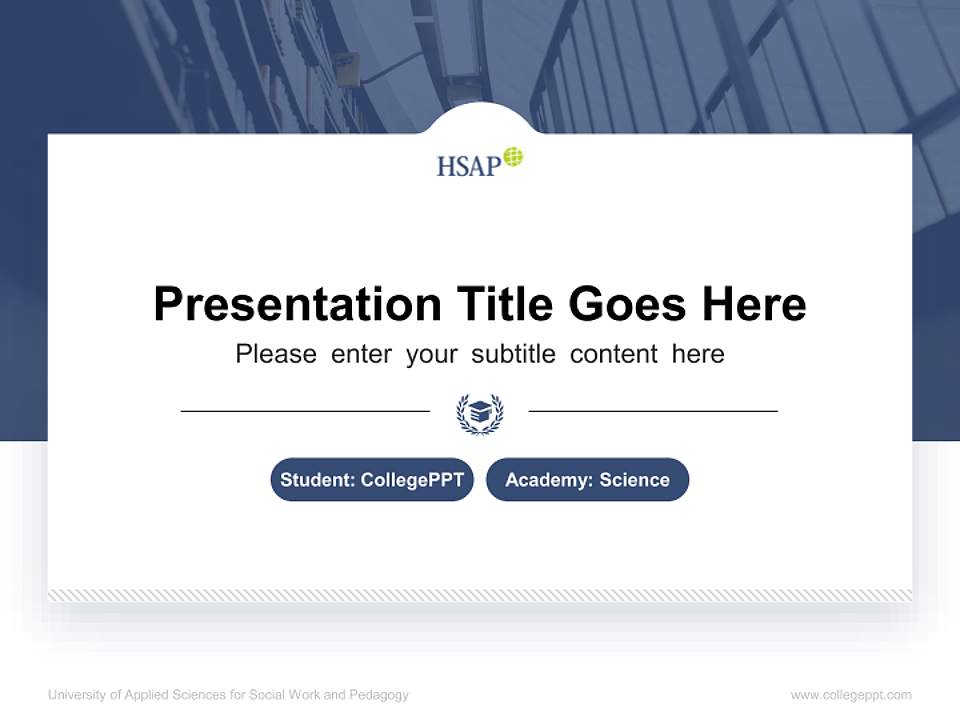 University of Applied Sciences for Social Work and Pedagogy National Scholarship Defense PPT Template4:3 ratio PPT effect preview image4