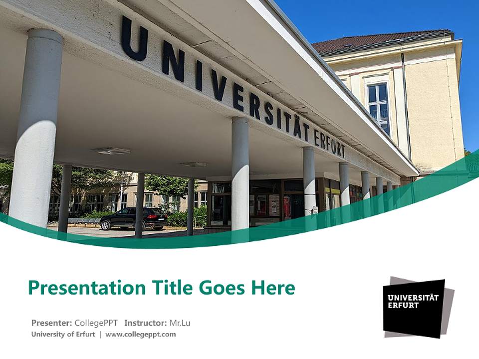 University of Erfurt Course/Courseware Creation PPT Template4:3 ratio PPT effect preview image5