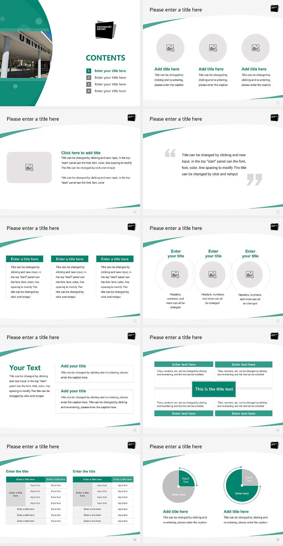 University of Erfurt Course/Courseware Creation PPT Template4:3 ratio PPT effect preview image2