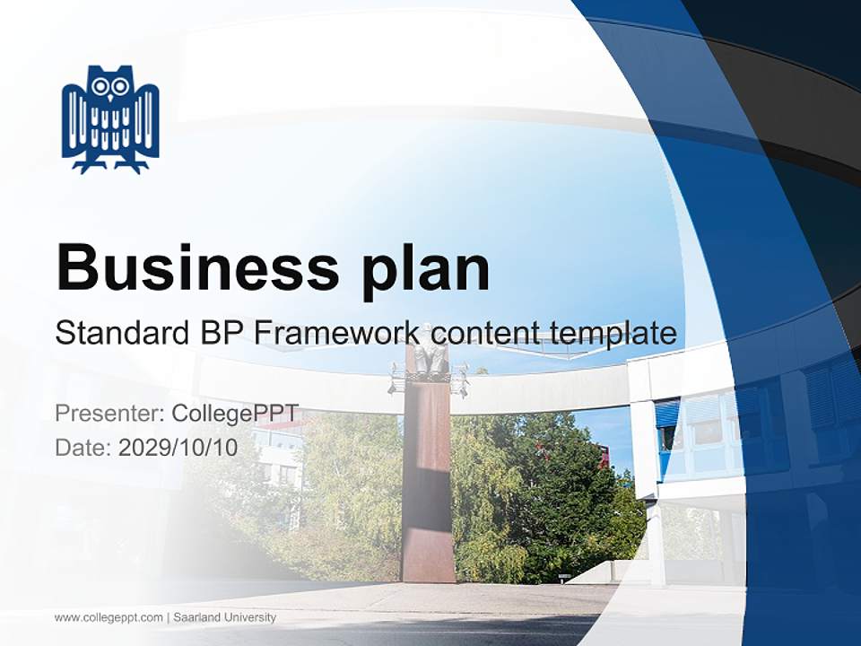 Saarland University Competition/Entrepreneurship Contest PPT Template4:3 ratio PPT effect preview image9