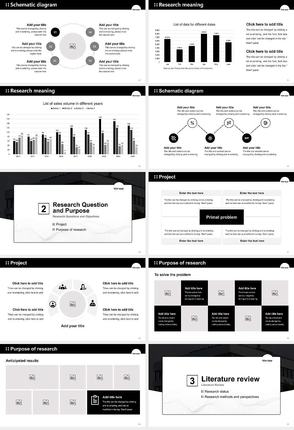 University of Applied Sciences Saarland Graduation Thesis Defense PPT Template16:9 ratio PPT effect preview image3