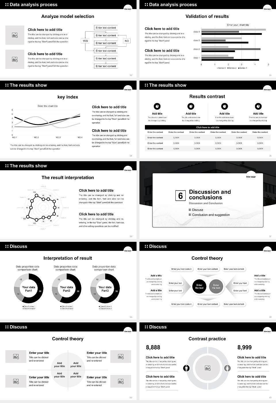 University of Applied Sciences Saarland Graduation Thesis Defense PPT Template16:9 ratio PPT effect preview image5