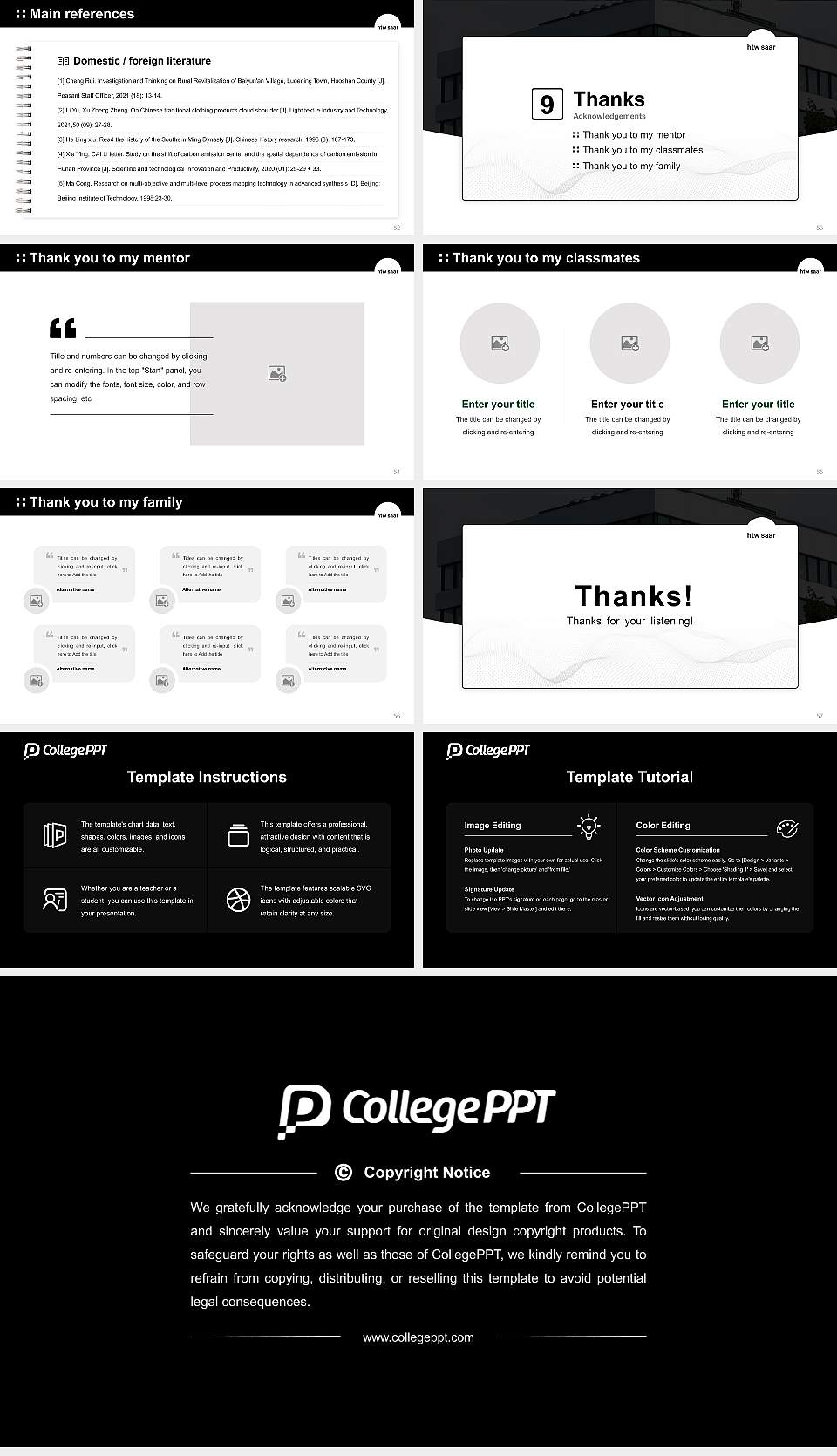 University of Applied Sciences Saarland Graduation Thesis Defense PPT Template16:9 ratio PPT effect preview image7