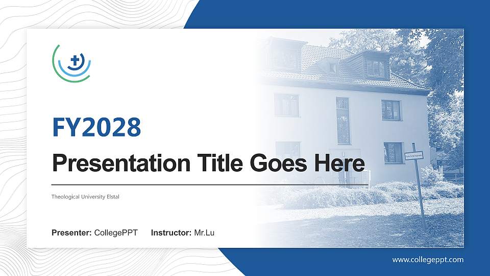 Theological University Elstal Academic Presentation/Research Findings Report PPT Template16:9 ratio PPT effect preview image