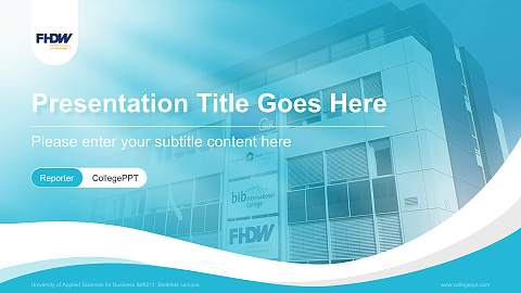 University of Applied Sciences for Business – Bielefeld campus Lecture Sharing and Networking Event PPT Template
