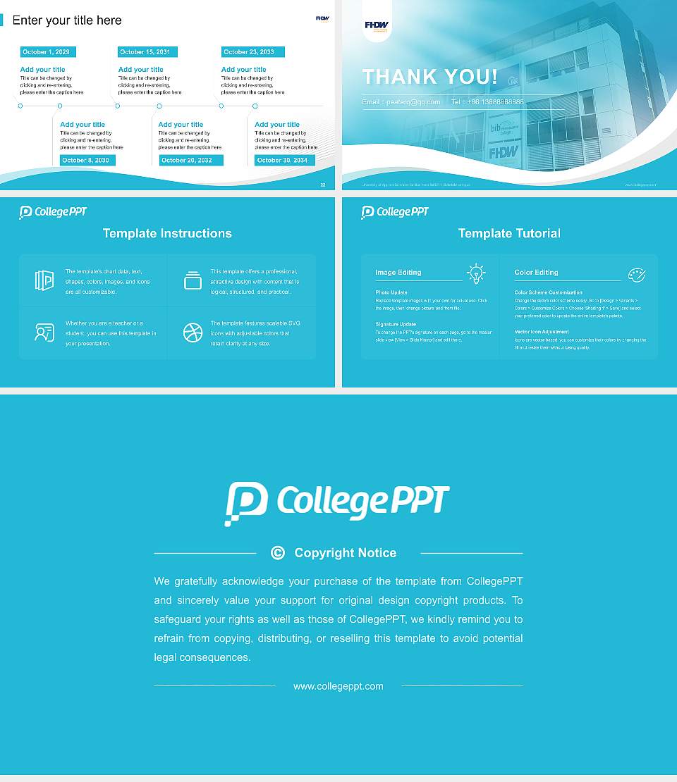 University of Applied Sciences for Business – Bielefeld campus Lecture Sharing and Networking Event PPT Template16:9 ratio PPT effect preview image4