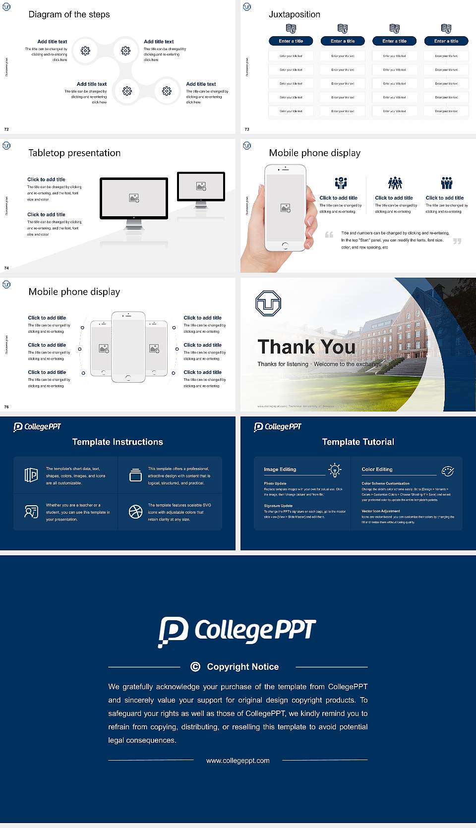 Technical University of Dresden Competition/Entrepreneurship Contest PPT Template16:9 ratio PPT effect preview image9