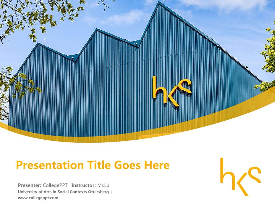 University of Arts in Social Contexts Ottersberg Course/Courseware Creation PPT Template4:3 ratio PPT effect preview image5