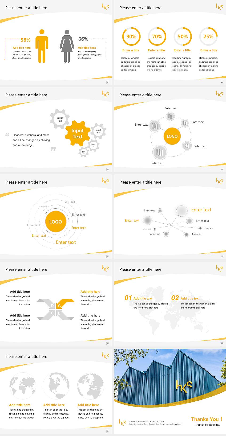 University of Arts in Social Contexts Ottersberg Course/Courseware Creation PPT Template4:3 ratio PPT effect preview image4