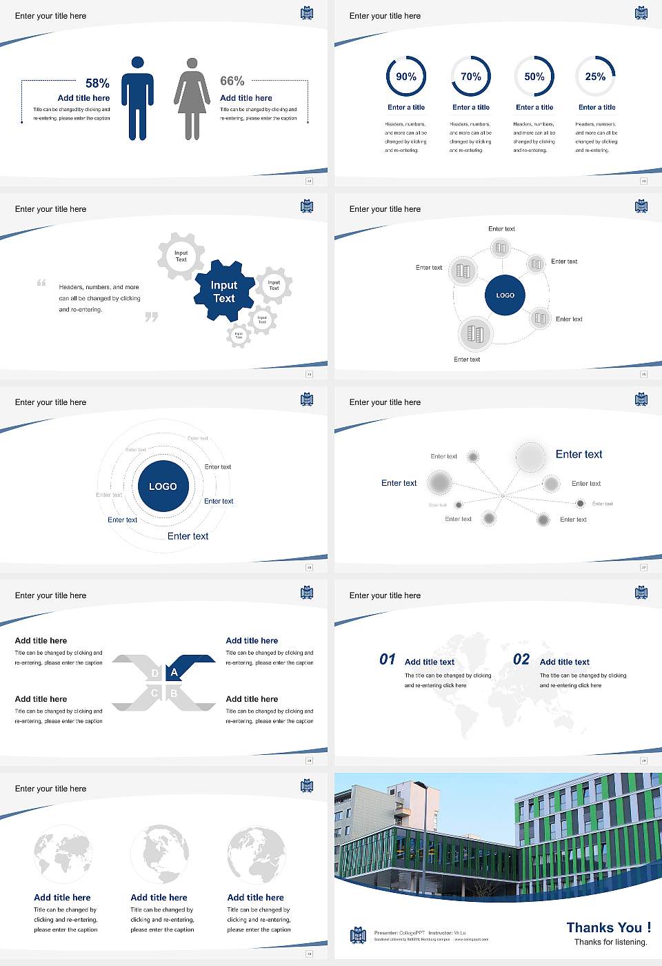 Saarland University – Homburg campus Course/Courseware Creation PPT Template16:9 ratio PPT effect preview image4