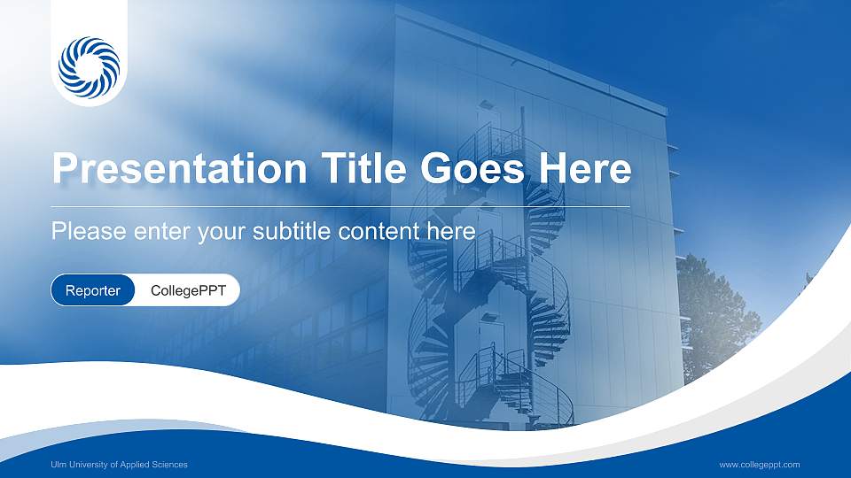 Ulm University of Applied Sciences Lecture Sharing and Networking Event PPT Template16:9 ratio PPT effect preview image