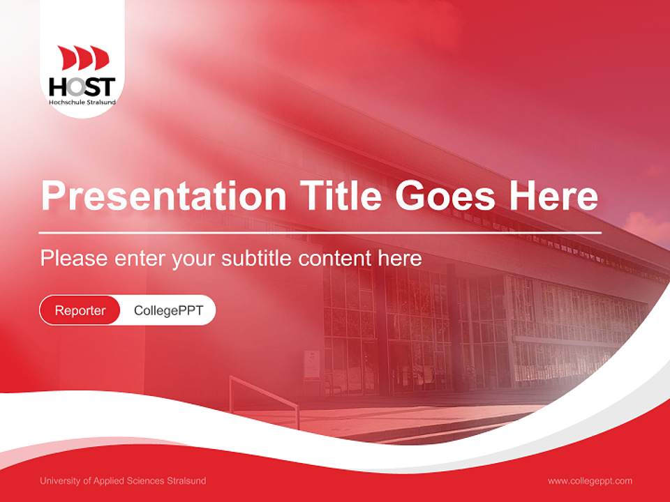 University of Applied Sciences Stralsund Lecture Sharing and Networking Event PPT Template4:3 ratio PPT effect preview image4