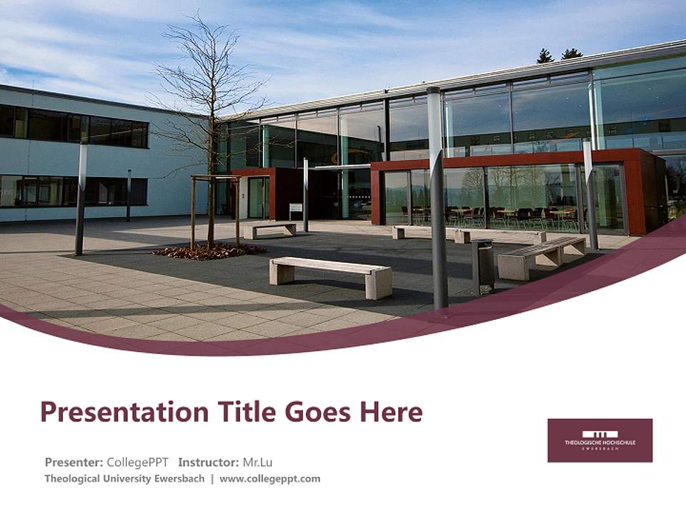 Theological University Ewersbach Course/Courseware Creation PPT Template4:3 ratio PPT effect preview image5