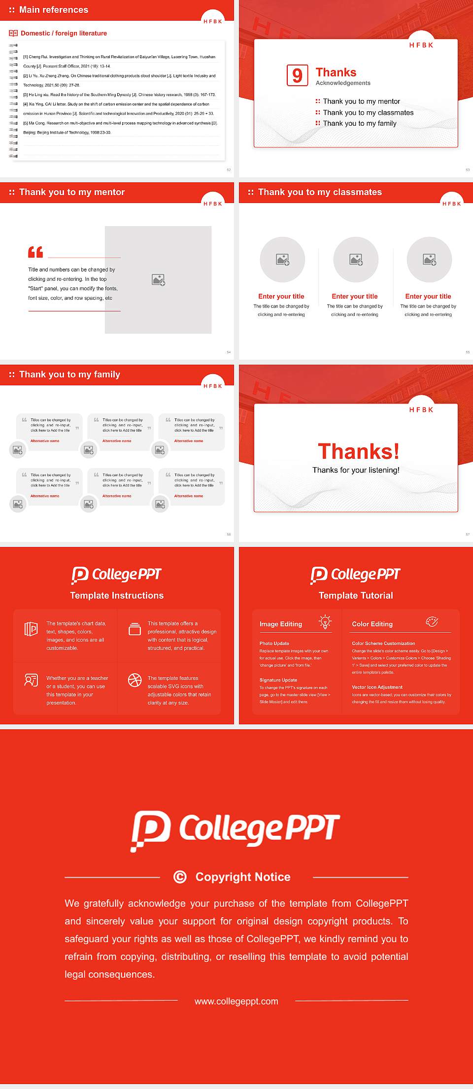 University of Fine Arts of Hamburg Graduation Thesis Defense PPT Template4:3 ratio PPT effect preview image7