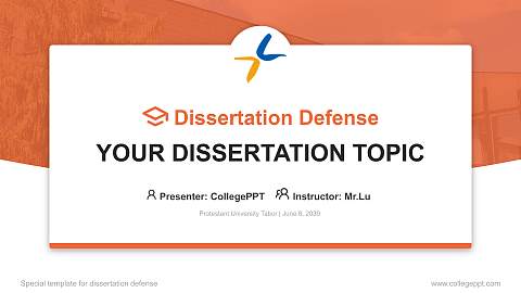 Protestant University Tabor Graduation Thesis Defense PPT Template