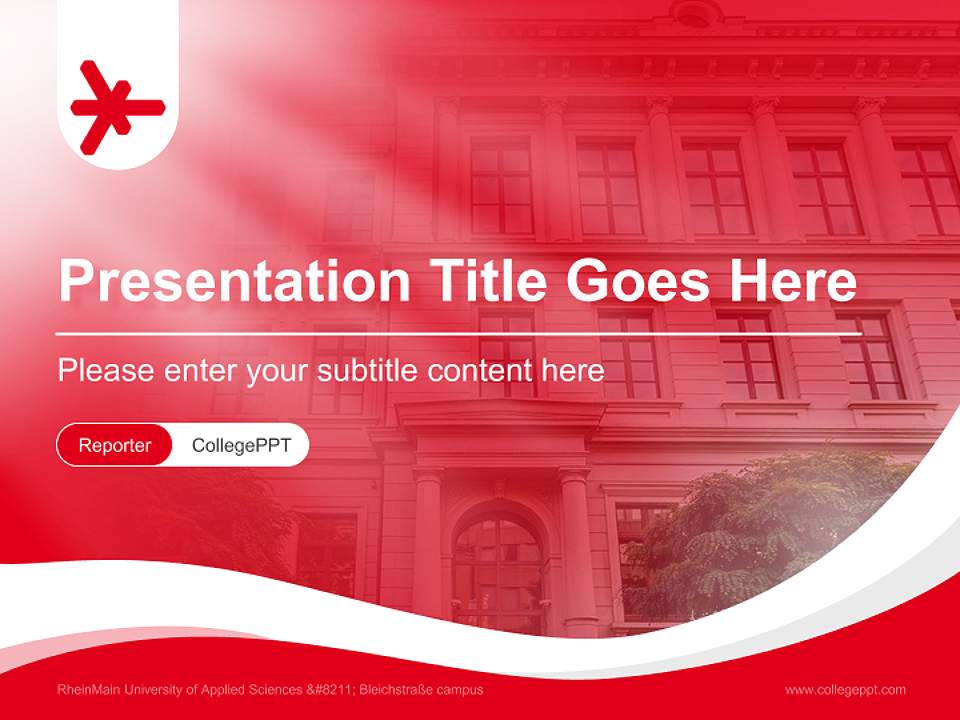 RheinMain University of Applied Sciences – Bleichstraße campus Lecture Sharing and Networking Event PPT Template4:3 ratio PPT effect preview image4