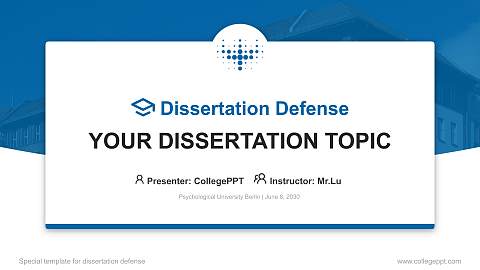 Psychological University Berlin Graduation Thesis Defense PPT Template