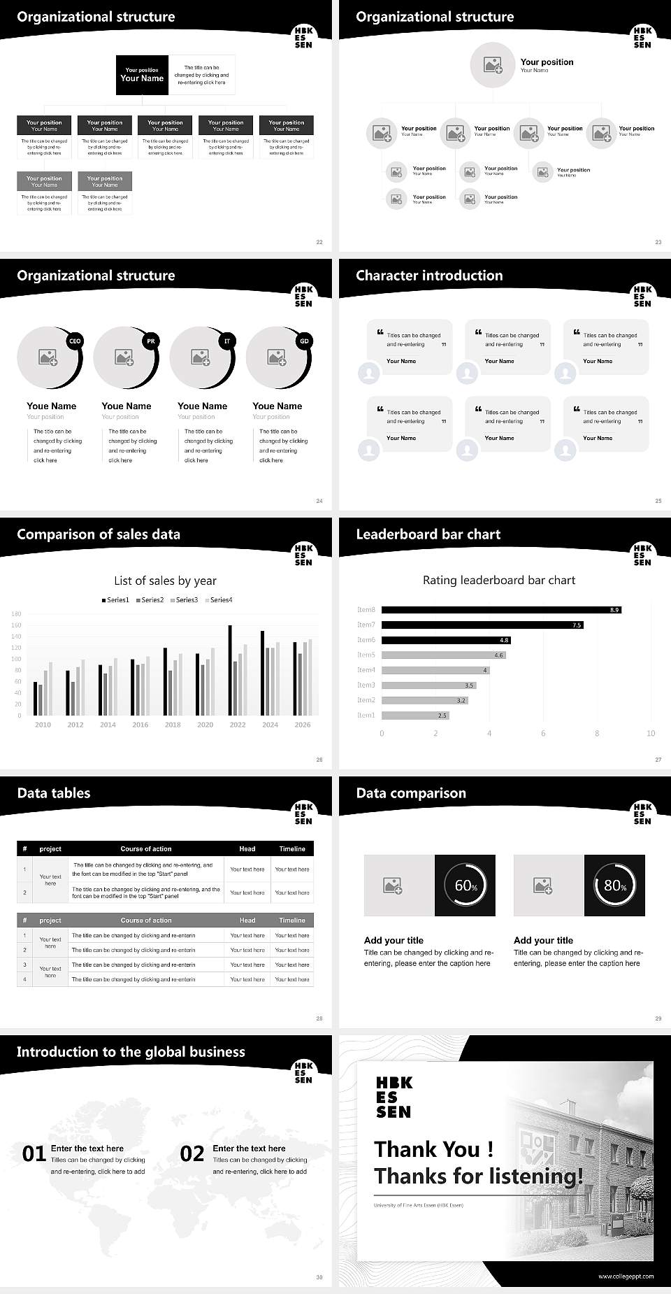 University of Fine Arts Essen (HBK Essen) Academic Presentation/Research Findings Report PPT Template4:3 ratio PPT effect preview image4
