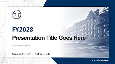 Technical University of Dresden Academic Presentation/Research Findings Report PPT Template