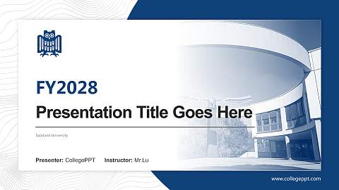 Saarland University Academic Presentation/Research Findings Report PPT Template